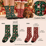Personalised Funny 1-4 Face Photos Soft Mid-Calf Socks Daily Use Christmas Gift for Family Friend 10