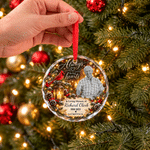 Personalised Always In Our Hearts Photo Acrylic Glass Ornament with Name and Year Christmas Memorial Sympathy Gift for Loss of Loved Ones 2