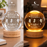 Personalized State Map Round Crystal Ball LED Night Light with Text Date and Wooden Base Memorial Bedroom Gift for Family Friend 8