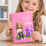 Personalized 3D-Effect Artwork Birth Flower Cartoon Character Photo 2027 Planner A5 Notebook with Name Birthday Office Gift for Students Art Workers 7