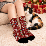 Personalised Funny 1-4 Face Photos Soft Mid-Calf Socks Daily Use Christmas Gift for Family Friend 3
