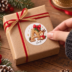 Personalised Christmas Theme Initial Waterproof Stickers with Name Gift Decor Christmas Gift for Kids Family Friends 5