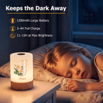 Luz nocturna recargable personalizada con flor de nacimiento, control táctil y regulador de intensidad, con nombre; decoración para el dormitorio; regalo de cumpleaños para niños y la familia 5