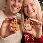 Personalized Cute 1-15 Gingerbread Men Wooden Decoration with Name and Base Home Decor Christmas Gift for Family 3