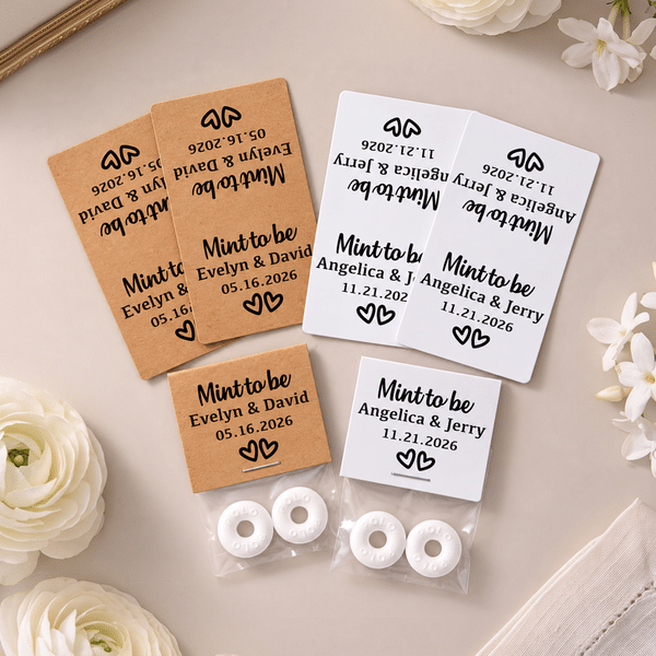 Personalized Mint to Be Handmade Wedding Candy Tag with Name and Date DIY Candy Decor Wedding Party Favor for Wedding Planner Couple