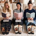 Personalisierte Leseocken mit Lesefigur | mit Zitat & Namen | Alltagssocken | Geburtstags- und Weihnachtsgeschenk für Frauen Bücherliebhaber 4