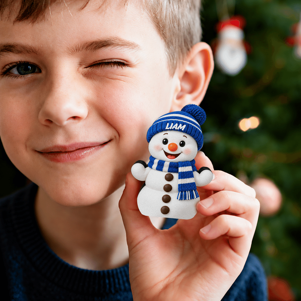 Personalized 1-15 Christmas Snowman Family Layered Wooden Decoration with Name Text and Base Home Decor Christmas Gift for Family Grandparents 7