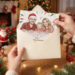 Personalized Merry Christmas Hand-Drawn Style Character Photo Greeting Card with Text Christmas Gift for Friends Family 6