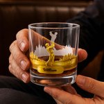 Personalised Golf Swing Character Name 10 oz Rock Old Fashioned Whisky Glass Game Day Birthday Gift for Golf Lovers 4