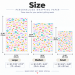 Personalized Cartoon Smiley Face Name Cloud Wrapping Paper Christmas Gift Decor Holiday Party Favor for Family Friend 9