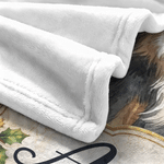 Personalized Merry Woofmas Red Plaid Scarf Pet Photo Warm Throw Blanket with Name Home Decor Christmas Gift for Pet Owner 6