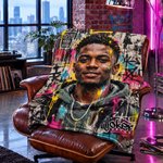 Personalized Street Graffiti Ink Splattered Art Style Photo Soft Throw Blanket with Name Birthday Christmas Gift for Family Friends 5
