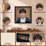 Personalized Impasto Oil Painting Style Portrait Canvas Prints with Name Home Decor Anniversary Housewarming Gift for Family Friends 10