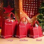 Personalized Christmas Highland Cow Snowflake Large Jute Tote Bag with Name Christmas Party Gift for Kids Family Friends 7