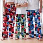 Personalized Multicolor Boxing Gloves Pattern Soft Pajama Pants with Name Daily Wear Christmas Gift for Family Friends Boxing Enthusiasts 5