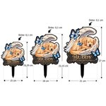 Personalisierter Gartenstecker aus Edelstahl | mit Haustierfoto & Namen | Wetterfeste Grabdeko | Beileidsgeschenk für Tierbesitzer 7