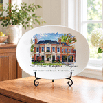 Personalised Oil Painting Style House Photo Decorative Plate with Text Home Decor Housewarming Birthday Gift for Family New Home Mover Newlywed 4