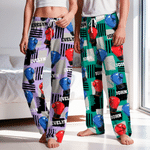 Personalized Multicolor Boxing Gloves Pattern Soft Pajama Pants with Name Daily Wear Christmas Gift for Family Friends Boxing Enthusiasts 4