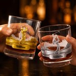 Personalised Golf Swing Character Name 10 oz Rock Old Fashioned Whisky Glass Game Day Birthday Gift for Golf Lovers 3