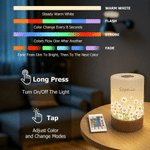 Personalised Birth Flower Dimmable Touch LED Night Light with Name and Remote Control Home Decor Birthday Gift for New Mum 8
