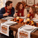 Personalized Thanksgiving Turkey Pumpkin Pattern Super Absorbent Tea Towel with Text and Year Thanksgiving Day Housewarming Gift for Family Friend 2