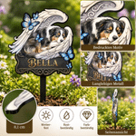 Personalisierter Gartenstecker aus Edelstahl | mit Haustierfoto & Namen | Wetterfeste Grabdeko | Beileidsgeschenk für Tierbesitzer 6