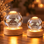 Personalized State Map Round Crystal Ball LED Night Light with Text Date and Wooden Base Memorial Bedroom Gift for Family Friend 7