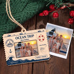 Personalised Ocean Trip Ship Ticket Design Christmas Ornament with Cruise Ship Name and Date Holiday Christmas Gift for Family Cruise Lovers 8