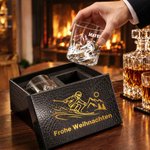 Personalisiertes Bergrelief Whiskyglas mit Ski-Silhouette & Namen | 300 ml Tumbler | Geburtstags- & Weihnachtsgeschenk für Skifahrer & Whiskyliebhaber 6