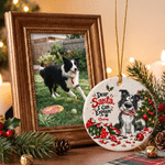 Personalized Cute Naughty Mischievous Pet Photo Ceramic Ornament with Name Pet Party Tree Decor Christmas Gift for Pet Owner 6
