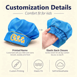 Personalized Christmas Theme Facial Expression Kid Baking Apron Chef Hat Set with Name and Pocket Kitchen Accessory Daily Use Christmas Gift for Kid 8