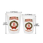 Personalized Christmas Wreath Design Plastic Cups with Initial and Text Set of 10 Family Gathering Christmas Party Gift for Family Friends 7
