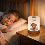 Personalised Christmas Theme Highland Cow Dimmable Touch Night Light with Name Bedroom Decor Christmas Gift for Kids 2