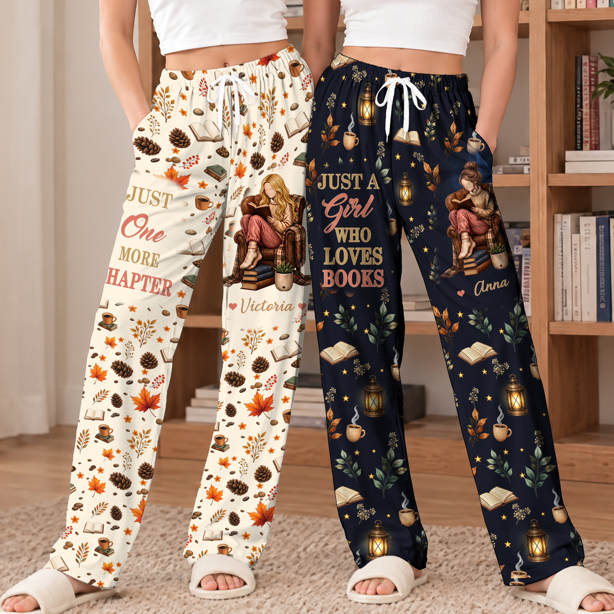 Callie Individuell gestaltete Pyjamahose für Mädchen mit Buchmotiv, unisex