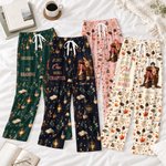 Personalized Bookish Girl Pattern Woman Pajama Pants with Name and Text Daily Wear Christmas Birthday Gift for Book Lover Girl 8