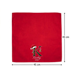 Personalisierte Tisch Serviette mit Weihnachtsmütze | mit Namen und Initiale | aus 100% Baumwolle | Weihnachtsgeschenk für Familie Freunde 7