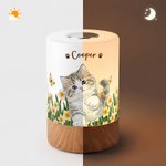 Personalised Hand-Drawn Style Birth Flower Dimmable Touch Night Light with Name and Photo Daily Use Birthday Gift for Pet Lover Friend Woman 9