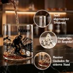 Personalisiertes Bergrelief Whiskyglas mit Ski-Silhouette & Namen | 300 ml Tumbler | Geburtstags- & Weihnachtsgeschenk für Skifahrer & Whiskyliebhaber 7