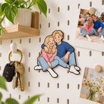 Personalised Cute Cartoon Portrait Photo Fridge Magnet Birthday Christmas Gift for Friend Family Couple 4