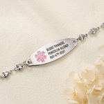 Personalized Medical Alert ID Bracelet with Engraved Medical Info Birthday Gift for Woman Diabetic Allergy Epilepsy Patient 5