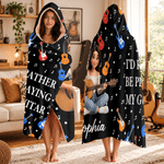 Personalized 3D-Style Art Cartoon Guitarist Photo Soft Hooded Blanket with Name Birthday Christmas Gift for Guitarist Music Lover 6