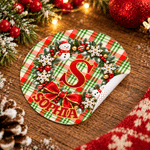 Personalized Christmas Wreath Initial Gift Labels Stickers with Name Holiday Christmas Gift for Family Kids 7
