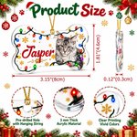Personalised Christmas String Light Bone Shape Acrylic Ornament with Photo and Name Christmas Tree Decor Holiday Gift for Pet Owners 6