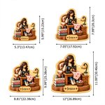 Personalized Cartoon Sewing Girl Character Wood Ornament with Name Tree Decor Christmas Gift for Sewing Lover Woman 8