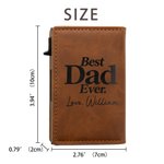 Personalised Best Dad Ever PU Leather Pop Up Wallet with Text and RFID Card Holder Christmas Birthday Gift for Dad 8