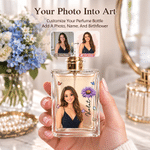 Personalised Birth Flower Cartoon Photo Character Refillable Glass Perfume Bottle with Name Daily Use Bridesmaid Proposal Birthday Gift for Woman 3
