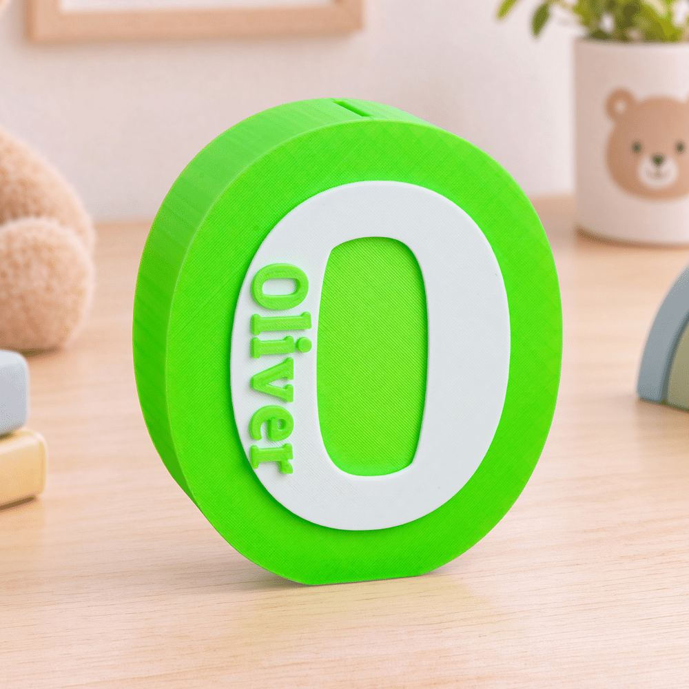 Personalised Multicolour 3D Printed Initial Piggy Bank Money Box with Name Christmas Birthday Gift for Kids Students 5