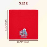 Personalized 3D-Effect Art Cute Yarn Snowman Initial 100% Cotton Red Napkin with Name Table Decor Christmas Gift for Family Friends 8