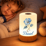 Personalized Birth Flower Dimmable Touch Control LED Night Light with Name Bedroom Decor Birthday Gift for Mother Friend 5