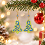 Personalised Celtic Knot Birthstone Sterling Silver Earrings Dainty Jewellery Daily Use Christmas Gift for Woman Friend 2